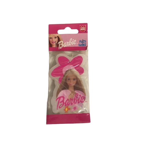 Vintage 90s 1999 Cake Mate Mattel Barbie Birthday Party Cake Topper Candle Flowe - Picture 1 of 3